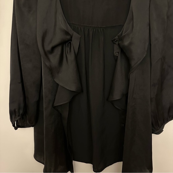 Cute Black blouse with bow from Japan - Picture 3 of 5